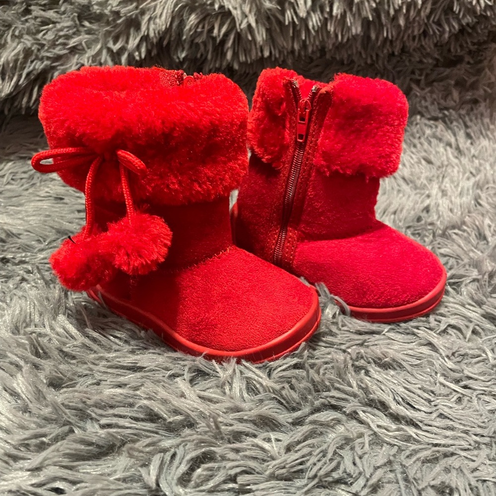 Toddler red boots